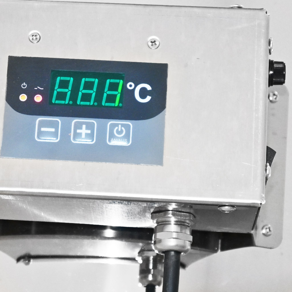 Doppelwand-Abfüller mit Heizung Mellarius MaxiLine 230 V – 74 Liter / 100 kg
