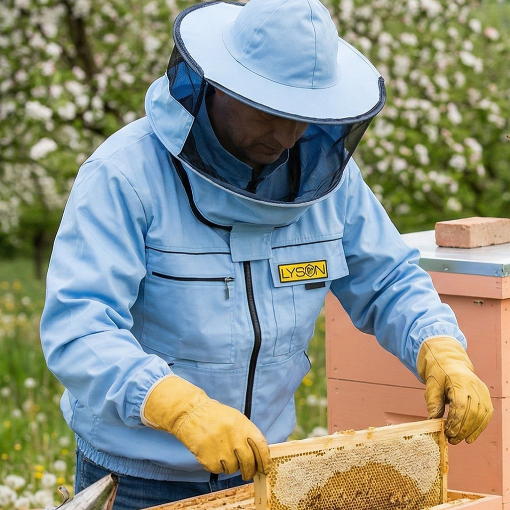 Imkerjacke mit Hut - blau - Lysoń, Gr.: S-XXL