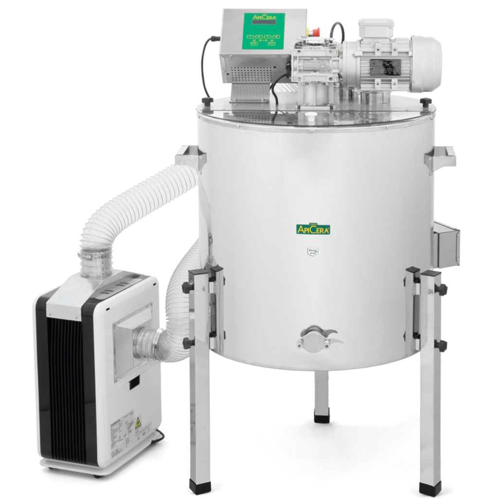 Doppelwandiger Mischbehälter ApiCera® mit Heizung und Trockner - 185 kg