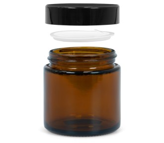 Glastiegel aus braunem Glas 100 ml