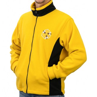 ApiSina Fleecejacke mit Wabenlogo, gelb