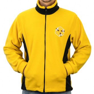 ApiSina Fleecejacke mit Wabenlogo, gelb