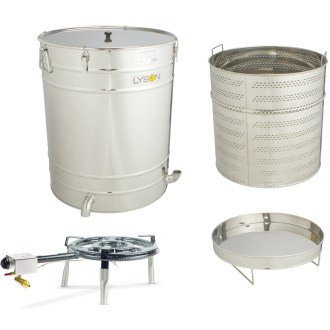 LYSON Dampfwachsschmelzer 200 L, rund mit Gasbrenner
