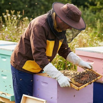 Imkerjacke mit Reißverschluss Braun - S-XXXL