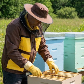 Imkerjacke mit Reißverschluss Braun - S-XXXL