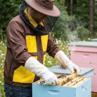 Imkerjacke mit Reißverschluss Braun - S-XXXL