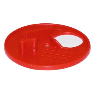 Runder Fluglochschieber Kunststoff - 6,8 cm - rot