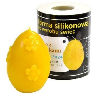 Silikonform - Ei mit Blumen - 6 cm - F024