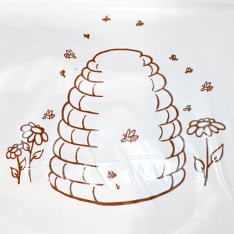 Plastiktüten mit Bienenstockmotiv 25×35 cm - 50 Stück