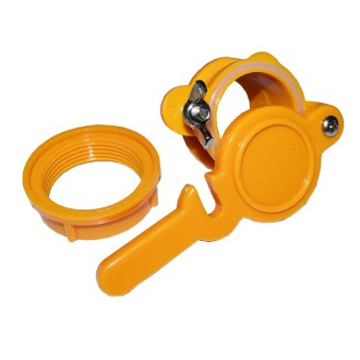 Plastik-Quetschhahn - orange