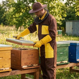 Imkeranzug mit Reißverschluss - Braun - S-XXXL