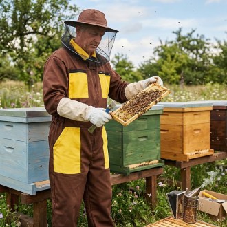 Imkeranzug mit Reißverschluss - Braun - S-XXXL