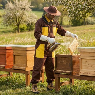Imkeranzug mit Reißverschluss - Braun - S-XXXL