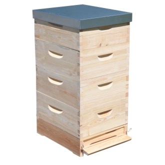 Lorenzbeute Langstroth 4 x 1/1 - 232 - 10 R. mit Varroaboden