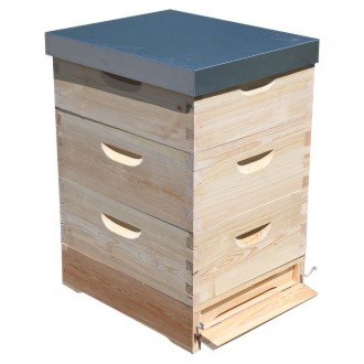 Lorenzbeute Langstroth 3 x 3/4 - 185 - 10 R. mit Varroaboden