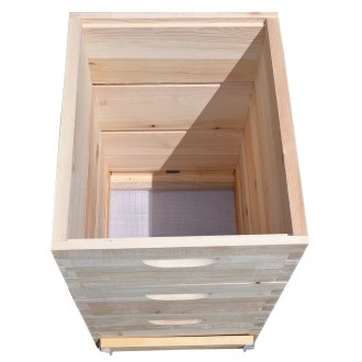 Lorenzbeute Langstroth 3 x 3/4 - 185 - 10 R. mit Varroaboden