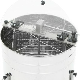 4 Waben Diagonalschleuder mit Handantrieb, Ø60, Korb universal mit rostfreiem Auslaufhahn MINIMA Lyson