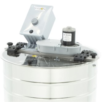 LYSON MINIMA 4 Waben Diagonalschleuder mit elektrischem Antrieb 230V, Ø500, DNM/Z/WL/L, mit einem rostfreien Quetschhahn