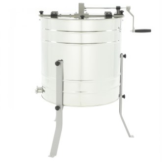 4 Waben Diagonalschleuder mit Handantrieb, Ø60, Korb universal mit rostfreiem Auslaufhahn MINIMA Lyson