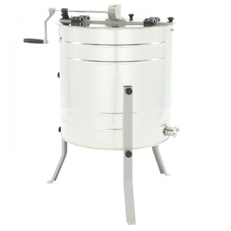 4 Waben Diagonalschleuder mit Handantrieb, Ø60, Korb universal mit rostfreiem Auslaufhahn MINIMA Lyson