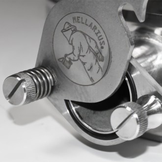 Abfüllkübel 25 kg Mellarius MaxiLine aus Edelstahl und vier Spannverschlüssen