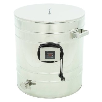 Honigauftaubehälter, rostfrei 100l mit Edelstahlquetschhahn 6/4'