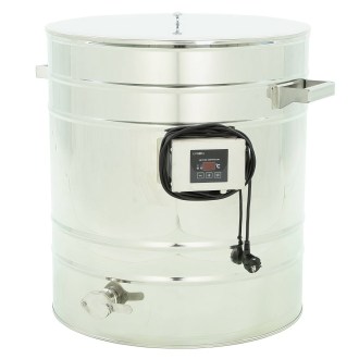 Honigauftaubehälter, rostfrei 100l mit Edelstahlquetschhahn 6/4'