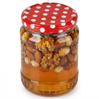 Twist Off 82er TO Deckel - Punkte - rot