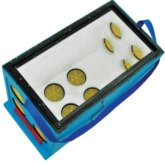 Transportkiste aus Styropor Dadant Blatt, bemalt