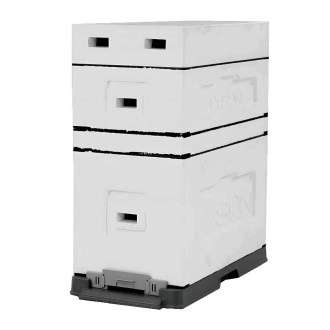 6 Rähmchen Ablegerbeute mit Falzen für Dadant Blatt, unbemalt