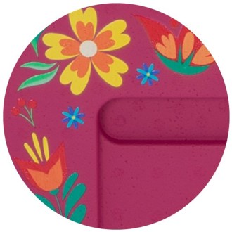 Dadant OPTIMA Bienenstock, lackiert (dunkelrosa), Druck - Blumen, entfaltet