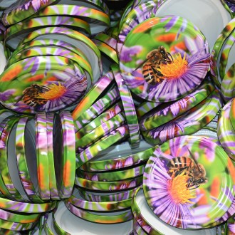 Twist Off 82er TO Deckel - Lila Blume - 700 St. - Karton - HO19