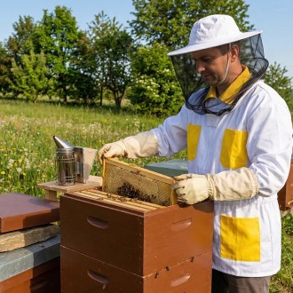 Imkerjacke mit Imkerhut und Reißverschluss - 48-68