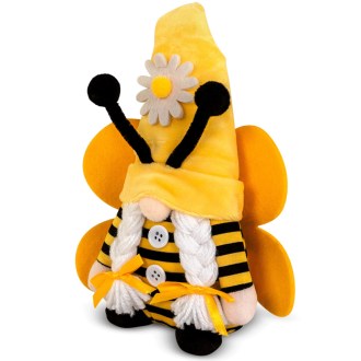 Plüsch‑Bienenwichtel 22 cm – BienoSpass mit Zöpfen