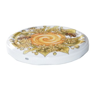 Deckel für Glas TO 82 - Bienen, Linde und Honig - HOJ1