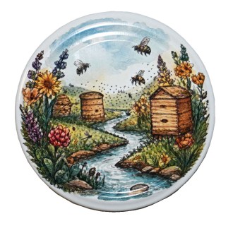 Deckel für Glas TO 82 - Bienenstöcke am Bach 700 Stk. - ganze Schachtel - HOJ2