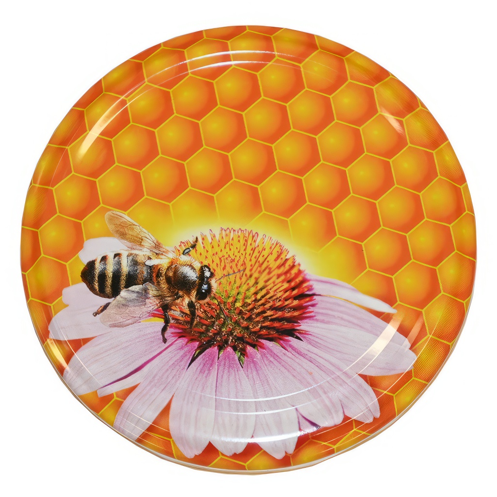 Twist Off 82er TO Deckel - Biene auf Rose Gänseblümchen - HO2