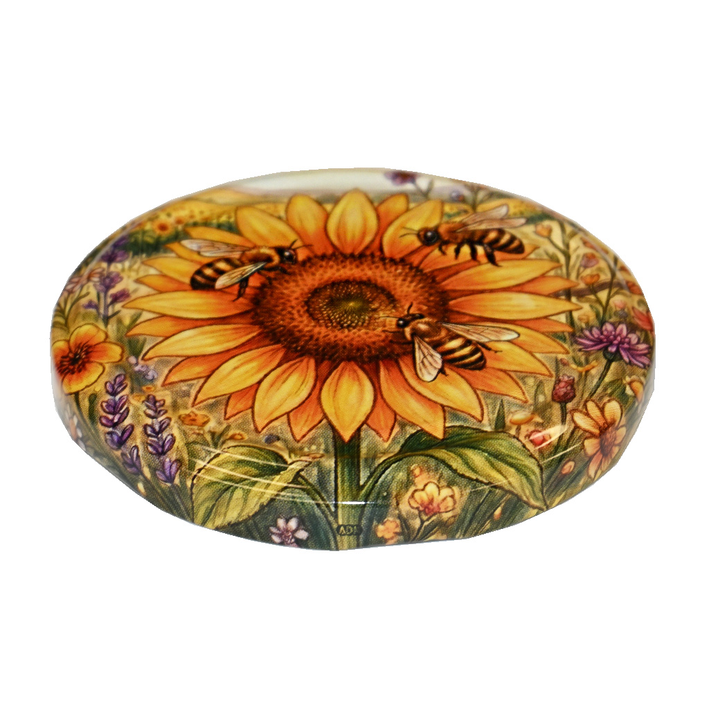 Deckel für Glas TO 82 – Gemalte Sonnenblume 700 Stk. – ganze Karton – HOJ4