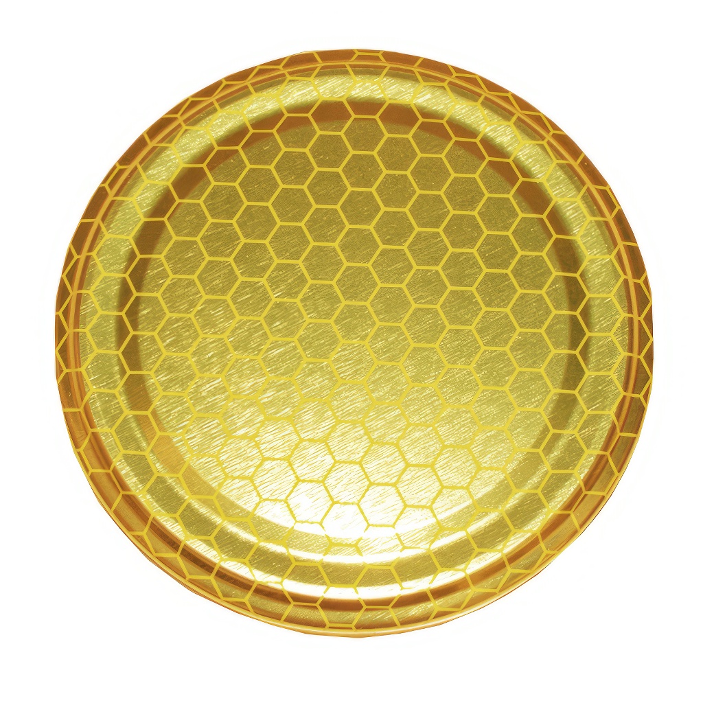 Twist Off Deckel - gold Waben
